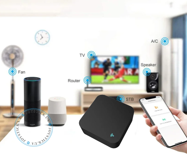 Розумний Wi-Fi пульт дистанційного керування RF та IR 433/315МГц Tuya Smart Квадратний — Колір Чорний